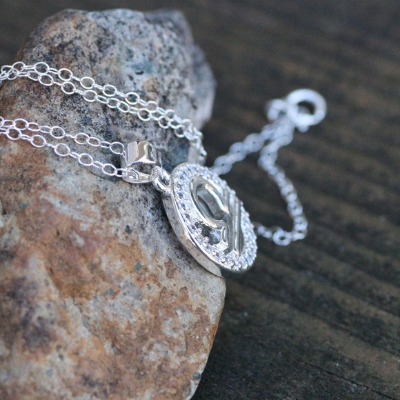 Libra Pendant Sterling Silver 925 , 14k White Gold Plated , October Zodiac - Picture 3 of 8